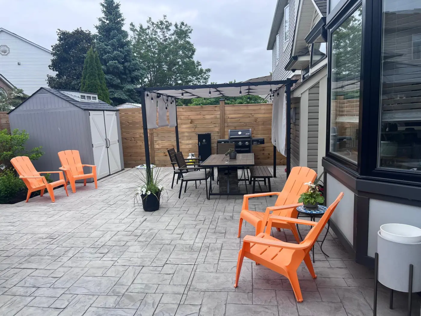 Concrete patio installation in the GTA