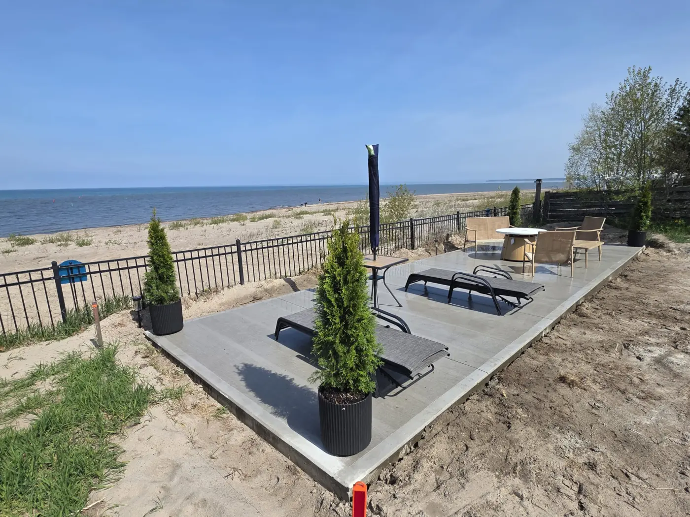 Concrete patio installation in the GTA