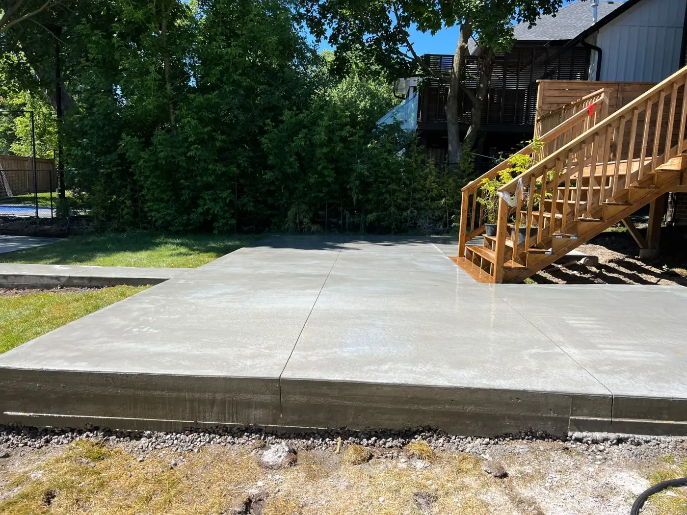 Concrete patio installation in the GTA