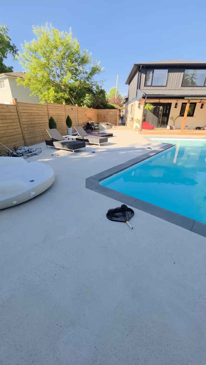 Concrete patio installation in the GTA