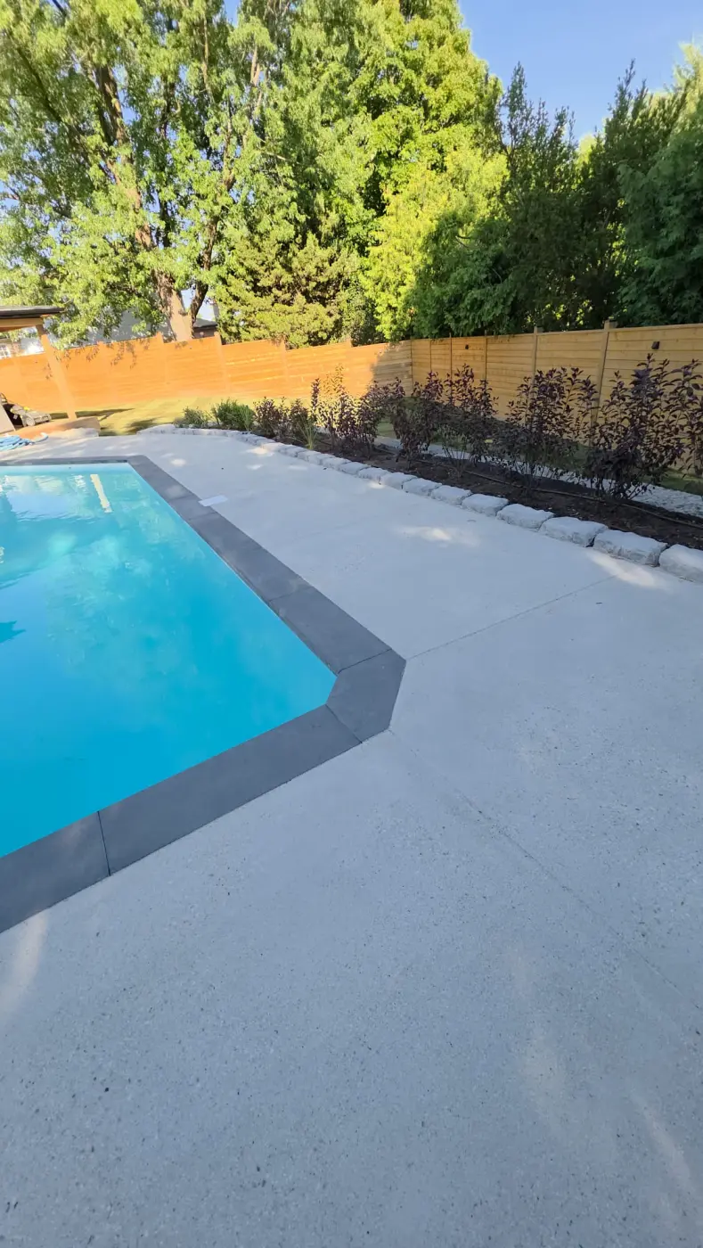 Concrete patio installation in the GTA