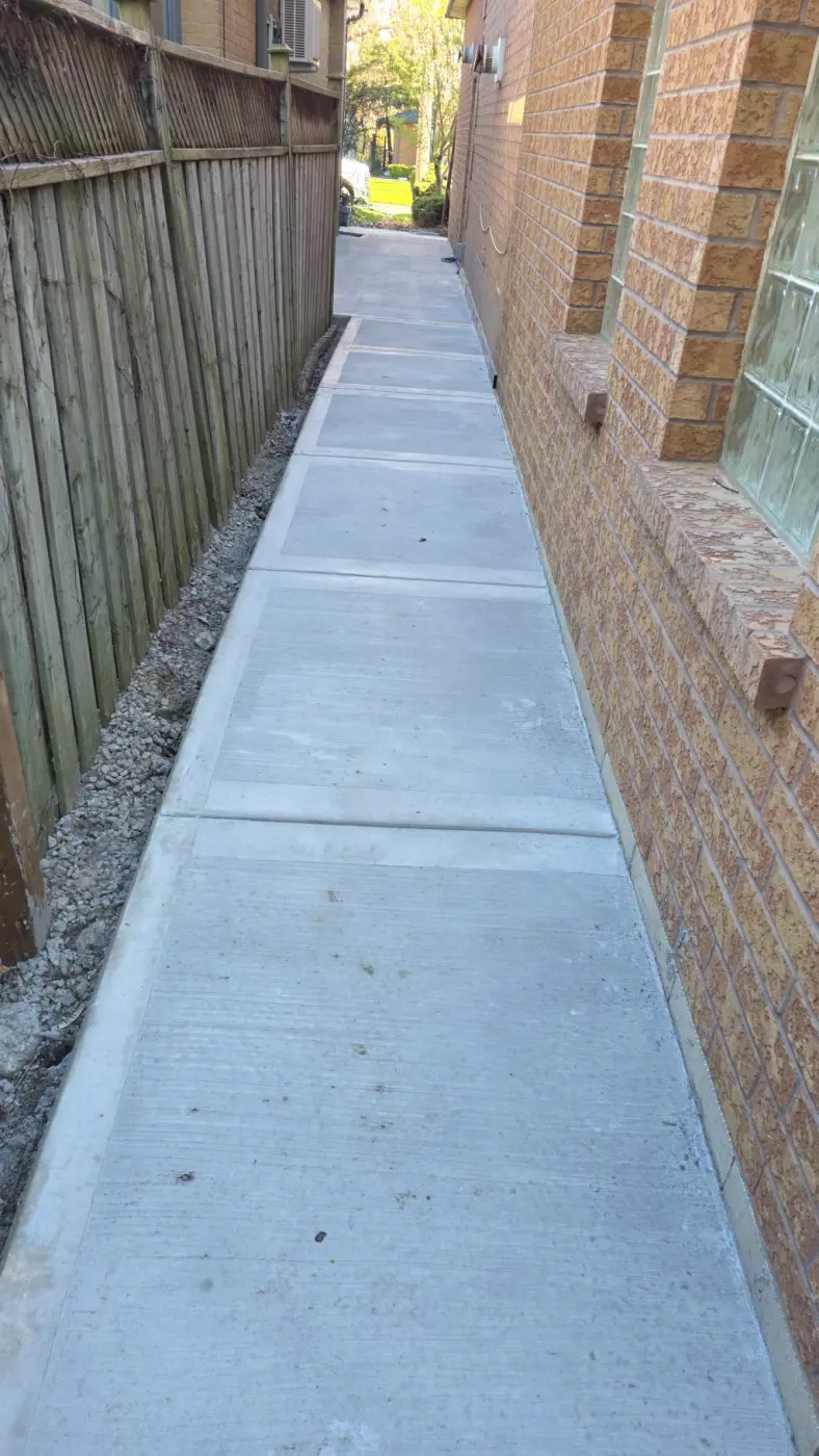 Concrete walkway installation in the GTA