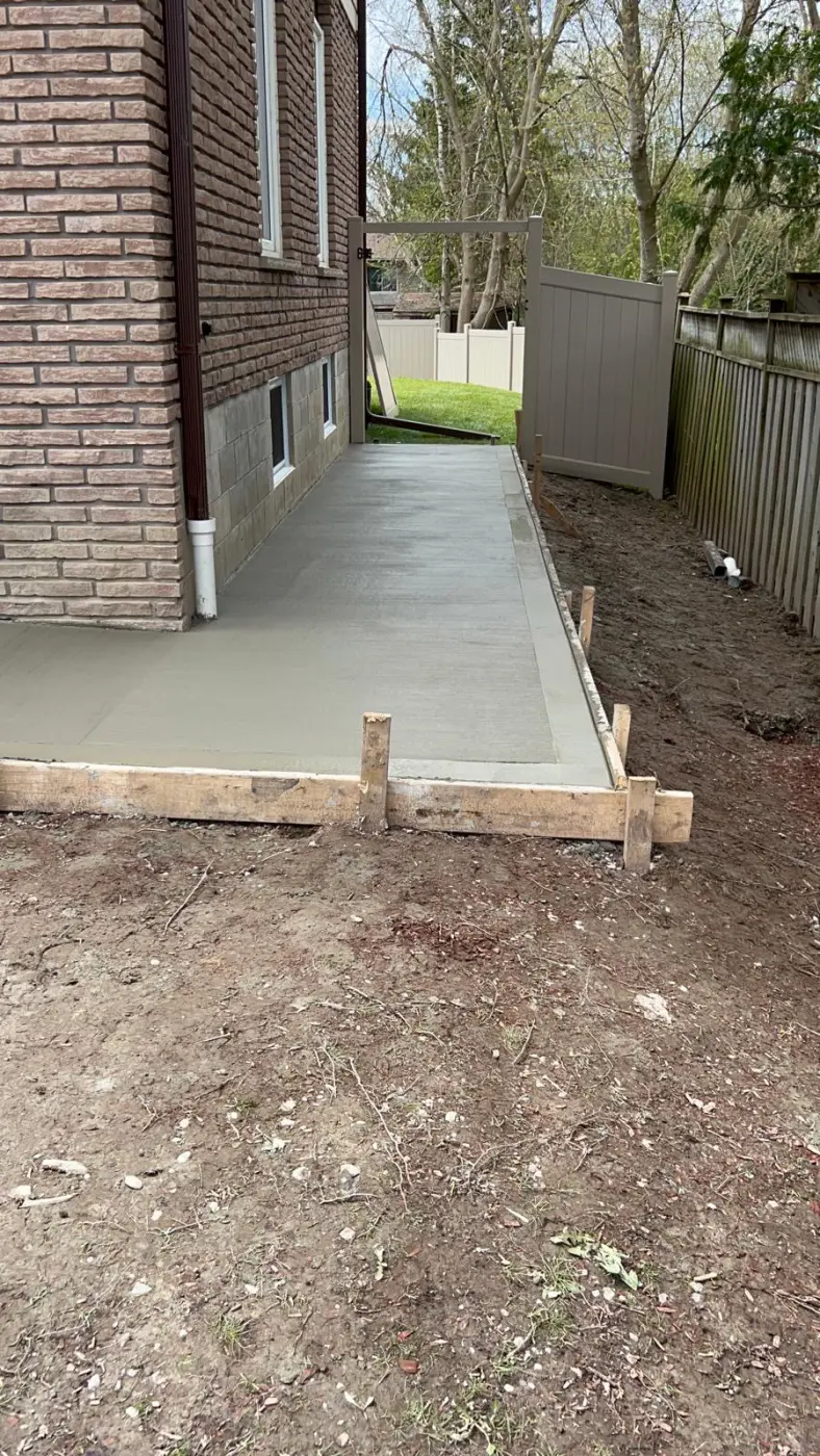 Concrete walkway installation in the GTA
