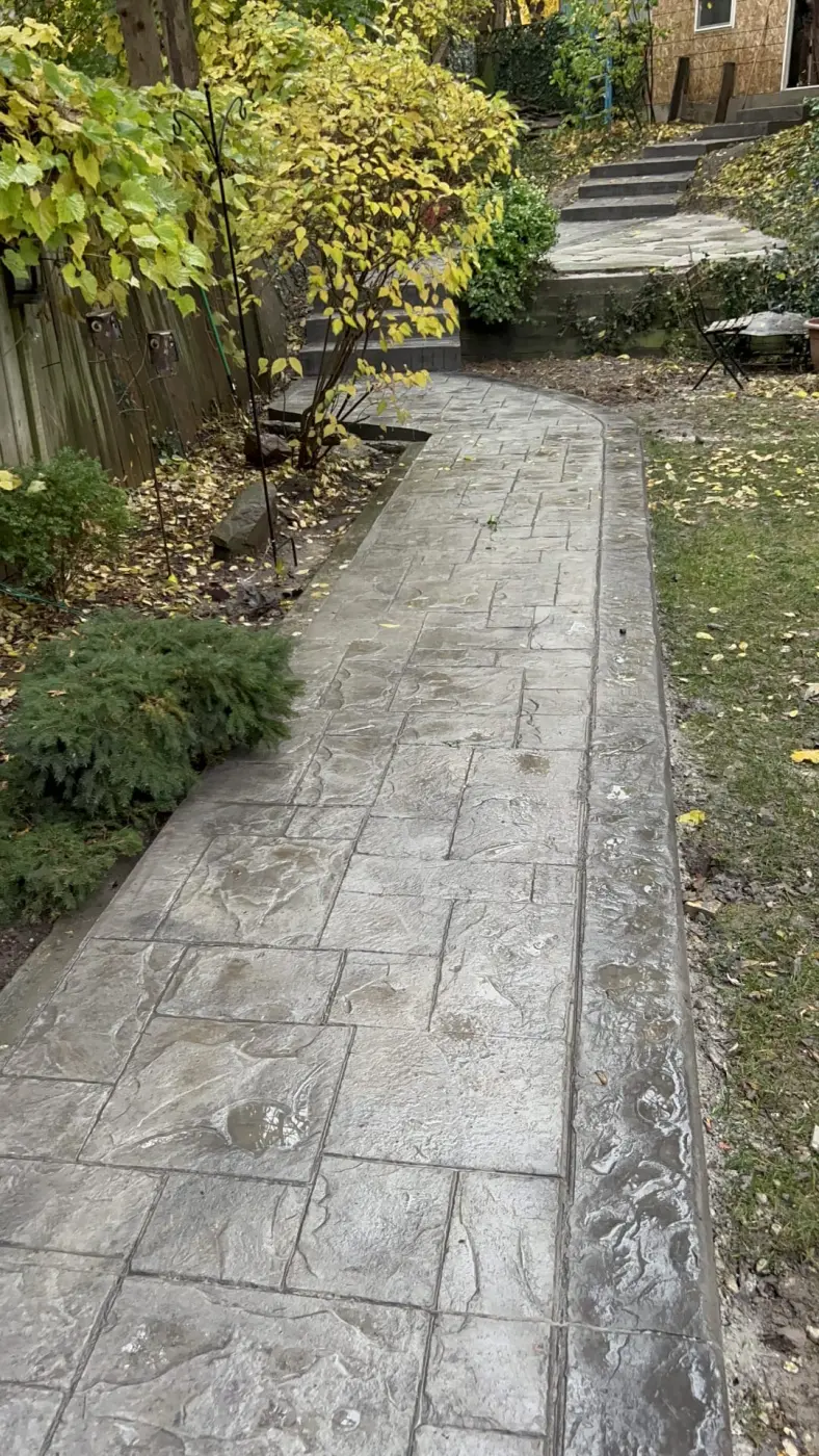 Concrete walkway installation in the GTA