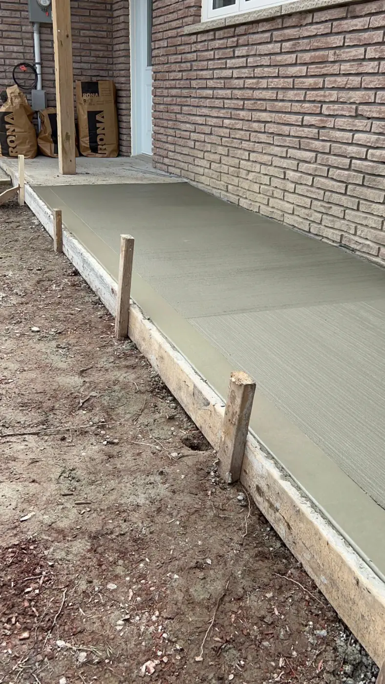 Concrete walkway installation in the GTA