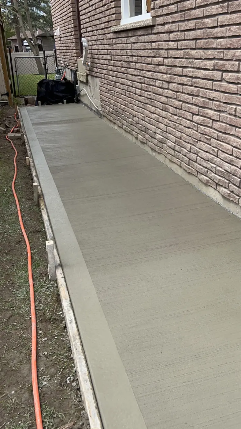 Concrete walkway installation in the GTA