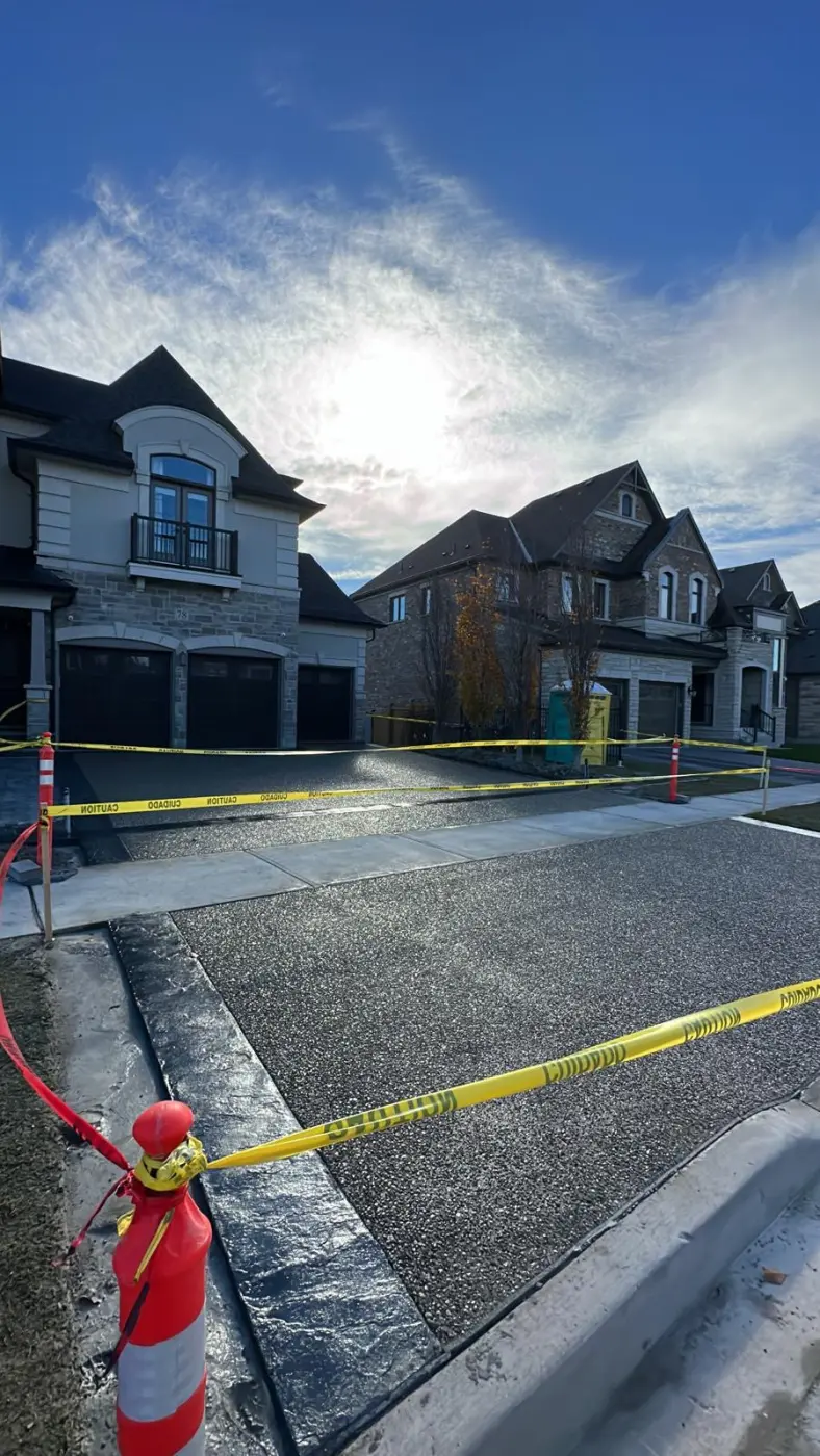 Exposed aggregate concrete finish in the GTA