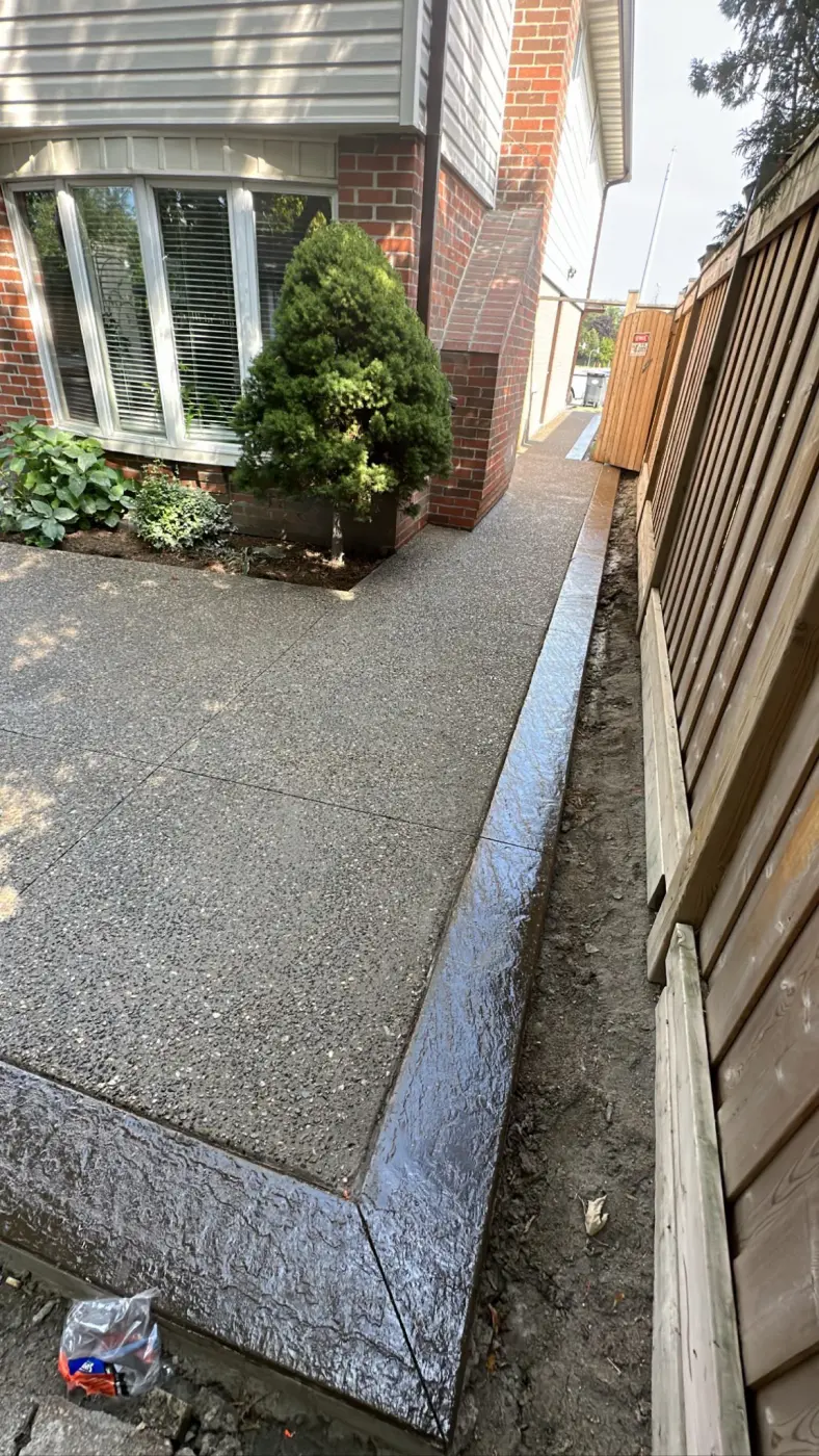 Exposed aggregate concrete finish in the GTA