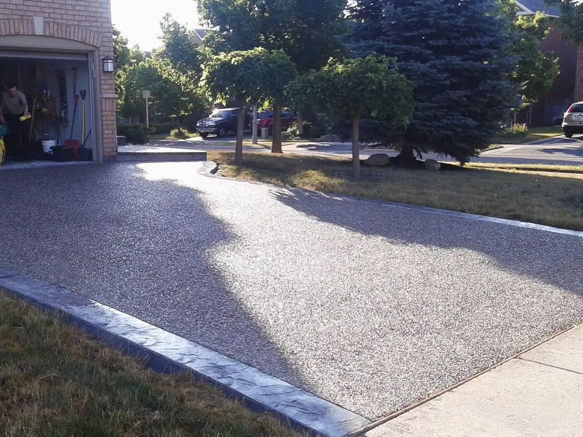 Exposed aggregate concrete finish in the GTA